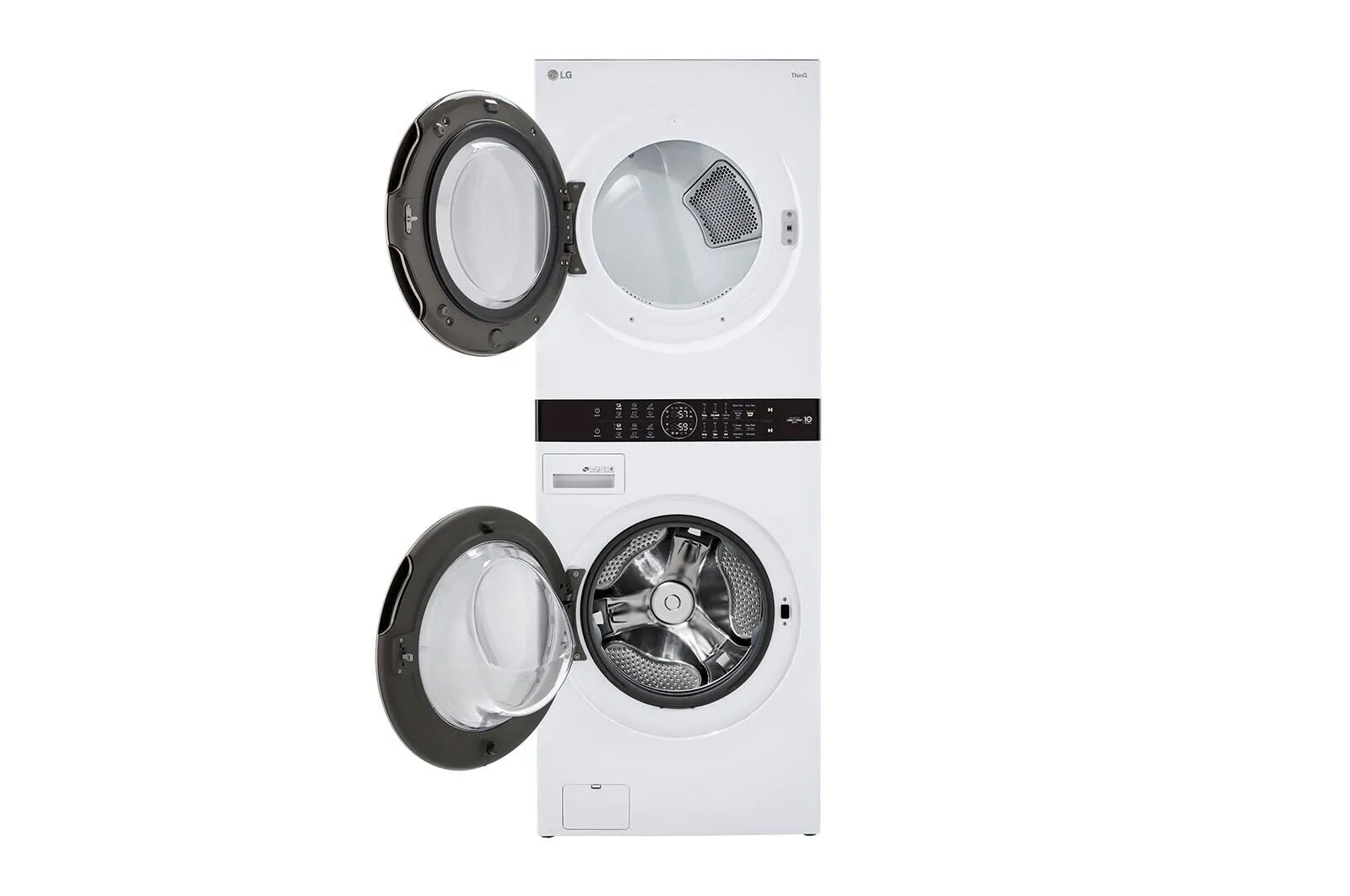 Lg WKG101HWA Single Unit Front Load Lg Washtower&#8482; With Center Control&#8482; 4.5 Cu. Ft. Washer And 7.4 Cu. Ft. Gas Dryer