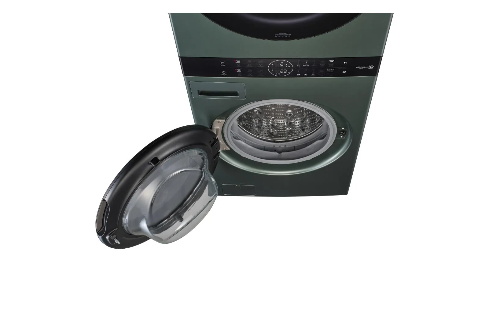 Lg WKGX201HGA Single Unit Front Load Lg Washtower&#8482; With Center Control&#8482; 4.5 Cu. Ft. Washer And 7.4 Cu. Ft. Gas Dryer
