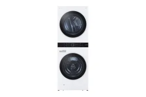 Lg WKGX201HWA Single Unit Front Load Lg Washtower&#8482; With Center Control&#8482; 4.5 Cu. Ft. Washer And 7.4 Cu. Ft. Gas Dryer