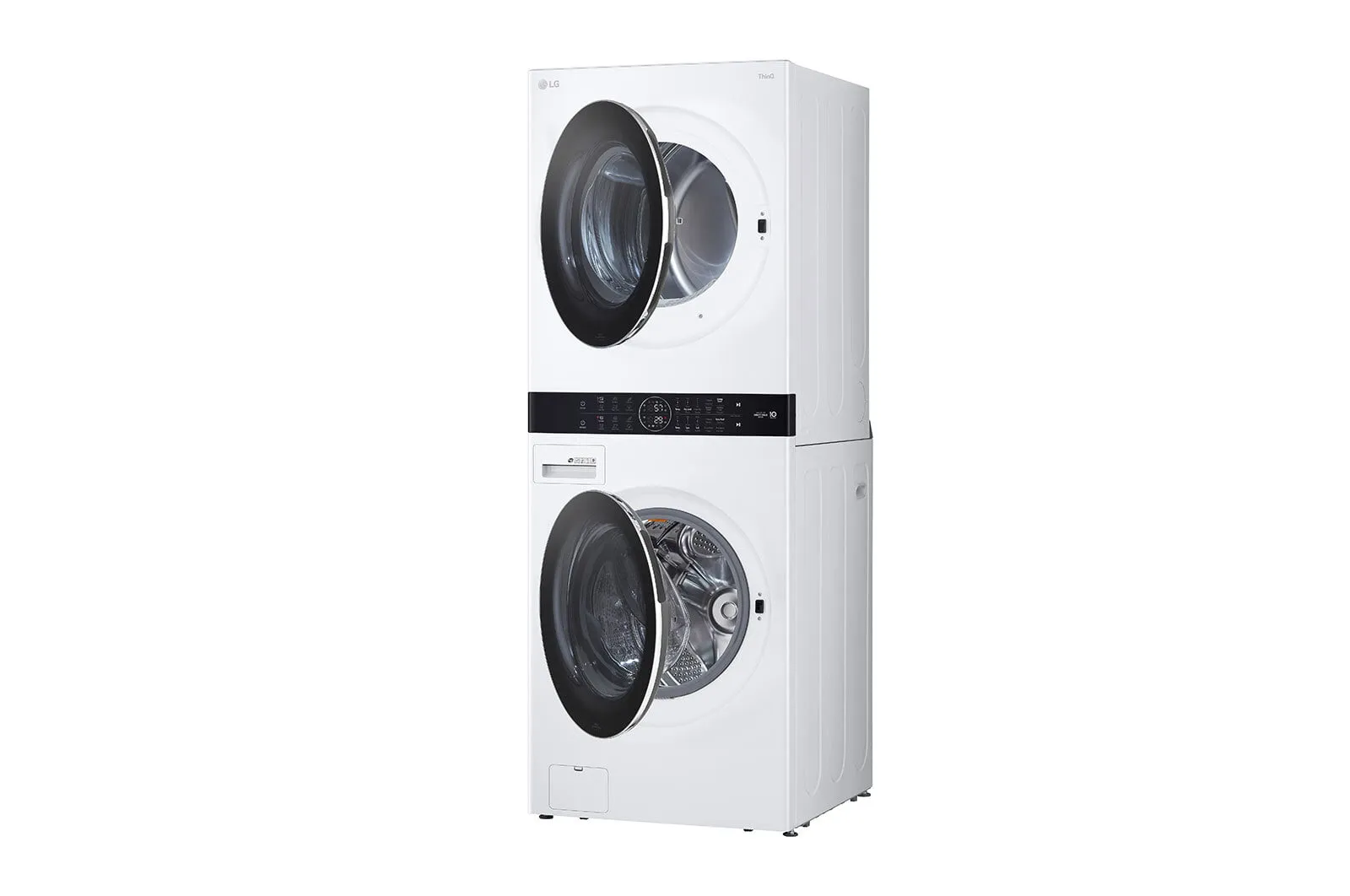 Lg WKGX201HWA Single Unit Front Load Lg Washtower&#8482; With Center Control&#8482; 4.5 Cu. Ft. Washer And 7.4 Cu. Ft. Gas Dryer
