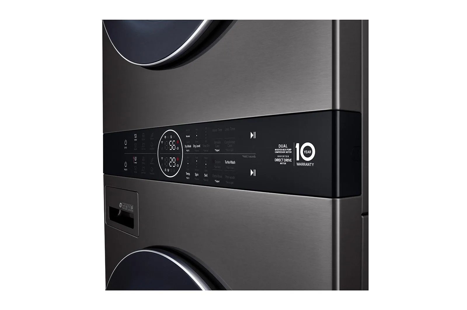 Lg WKHC202HBA Single Unit Lg Washtower&#8482; With Center Control&#8482; 4.5 Cu. Ft. Front Load Washer And 7.2 Cu. Ft. Front Load Ventless Dryer