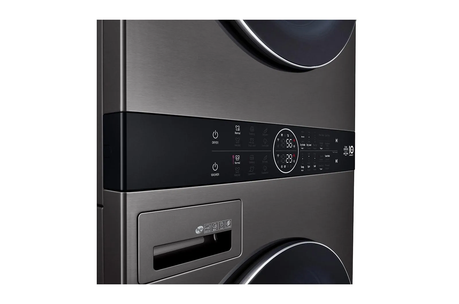 Lg WKHC202HBA Single Unit Lg Washtower&#8482; With Center Control&#8482; 4.5 Cu. Ft. Front Load Washer And 7.2 Cu. Ft. Front Load Ventless Dryer