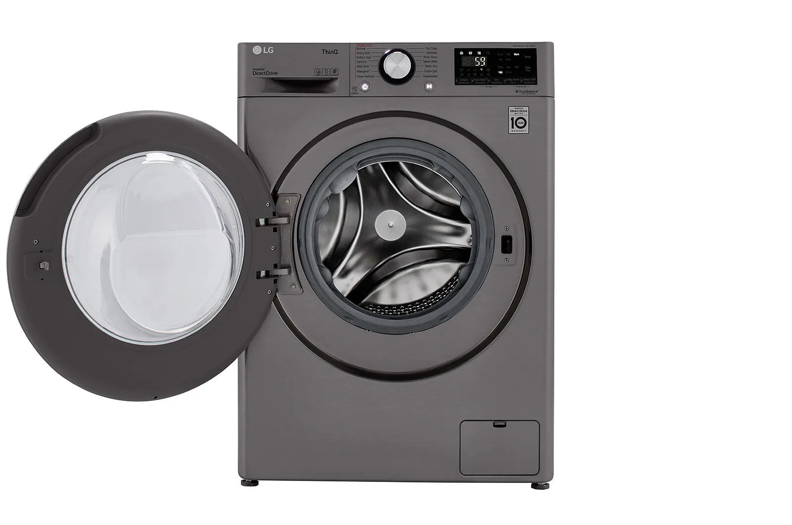 Lg WM3555HVA 2.4 Cu.Ft. Smart Wi-Fi Enabled Compact Front Load All-In-One Electric  Washer/Dryer Combo With Built-In Intelligence