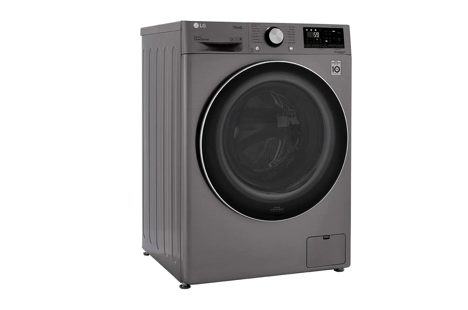 Lg WM3555HVA 2.4 Cu.Ft. Smart Wi-Fi Enabled Compact Front Load All-In-One Electric  Washer/Dryer Combo With Built-In Intelligence