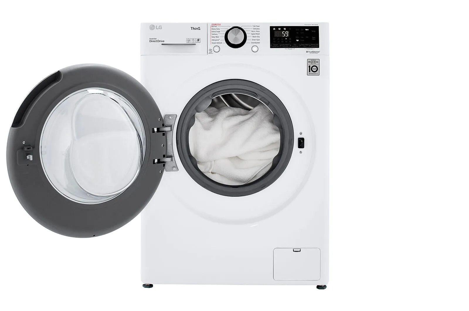 Lg WM3555HWA 2.4 Cu.Ft. Smart Wi-Fi Enabled Compact Front Load All-In-One Electric Washer/Dryer Combo With Built-In Intelligence