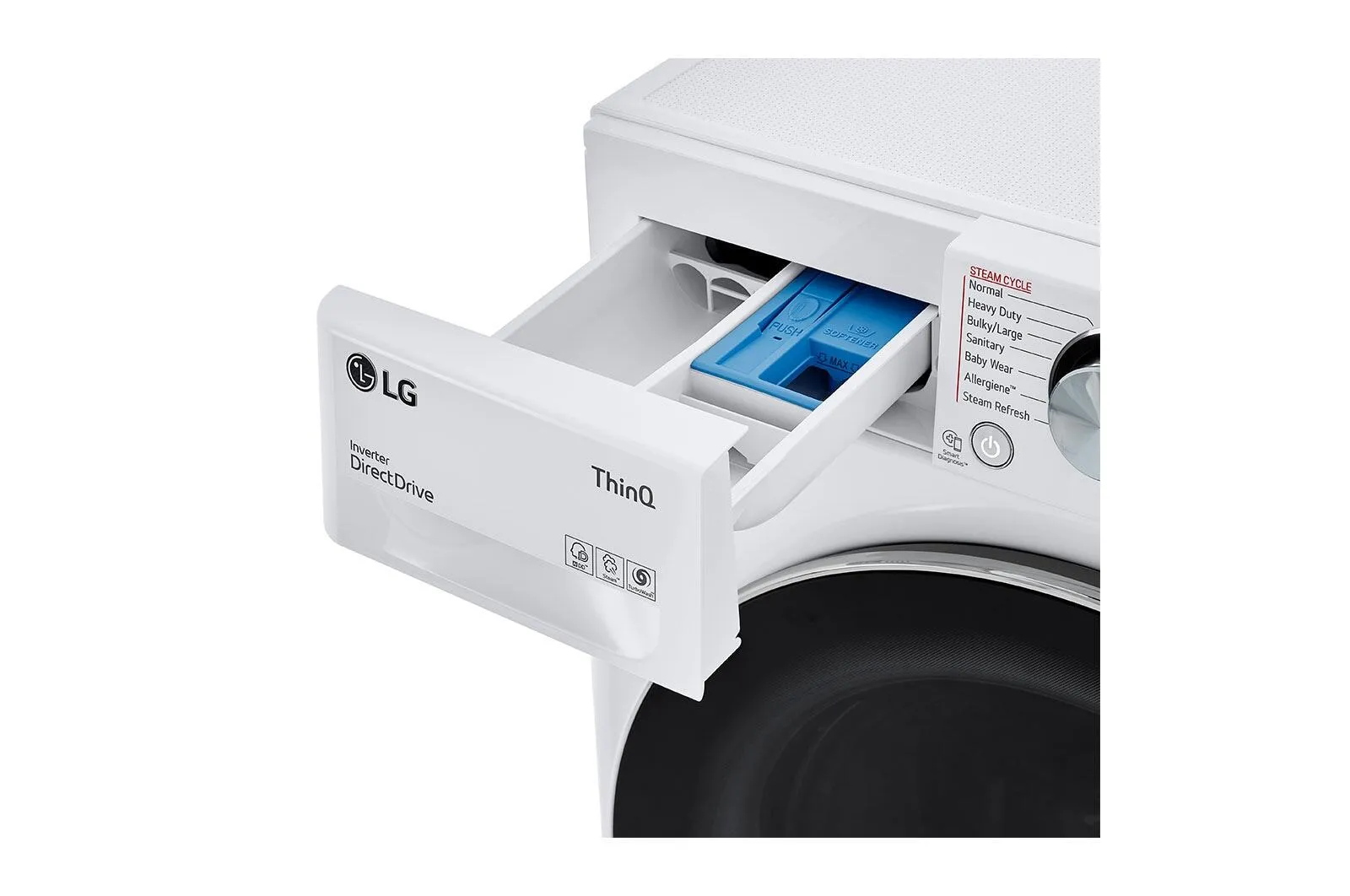 Lg WM3555HWA 2.4 Cu.Ft. Smart Wi-Fi Enabled Compact Front Load All-In-One Electric Washer/Dryer Combo With Built-In Intelligence