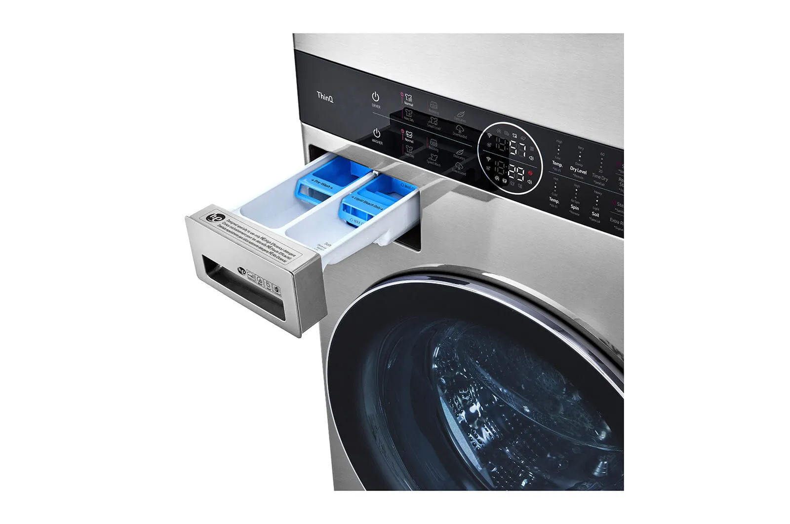 Lg WSGX201HNA Lg Studio Single Unit Front Load Washtower&#8482; With Center Control&#8482; 5.0 Cu. Ft. Washer And 7.4 Cu. Ft. Gas Dryer