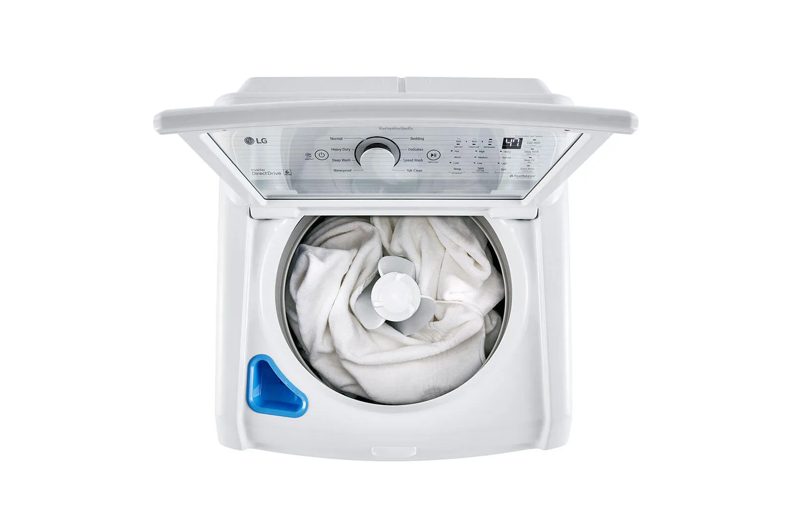 Lg WT7005CW 4.3 Cu. Ft. Mega Capacity Top Load Washer With 4-Way&#8482; Agitator & Turbodrum&#8482; Technology