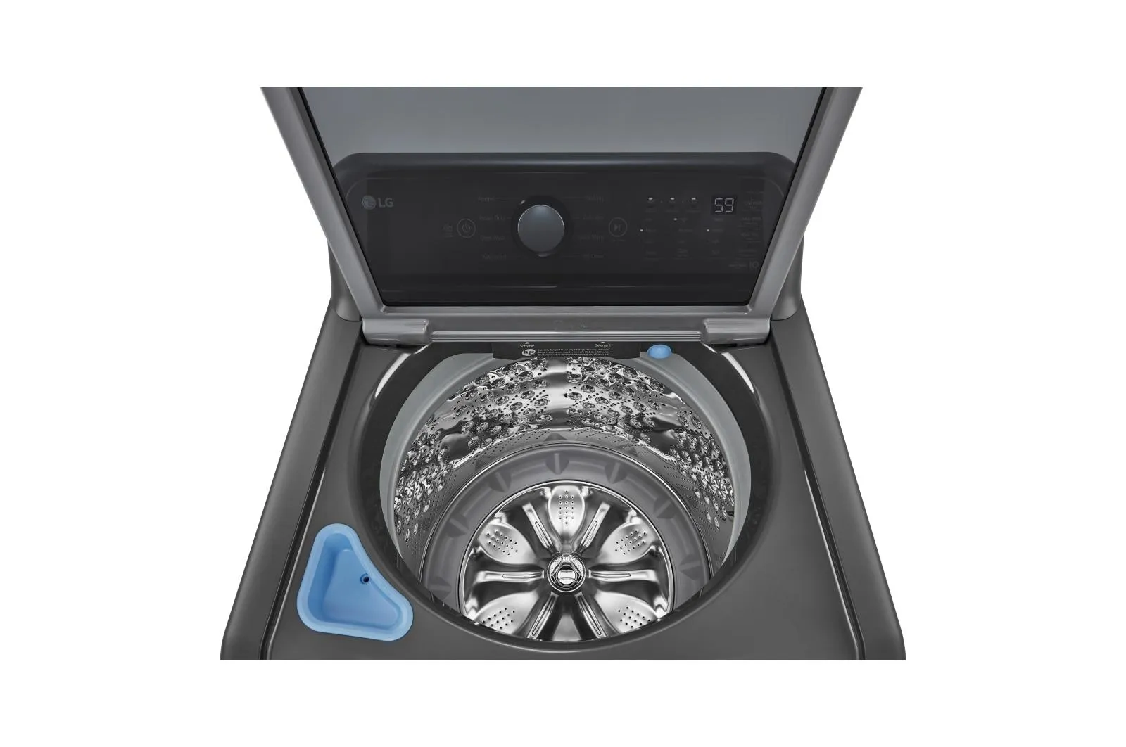 Lg WT7150CM 5.0 Cu. Ft. Top Load Energy Star Washer With Impeller. Turbodrum&#8482;. Slamproof Glass Lid. & Water Plus