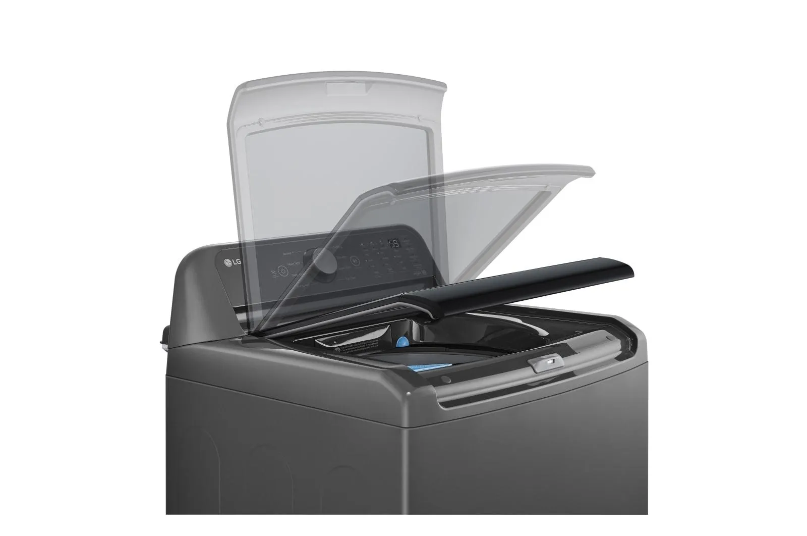 Lg WT7150CM 5.0 Cu. Ft. Top Load Energy Star Washer With Impeller. Turbodrum&#8482;. Slamproof Glass Lid. & Water Plus