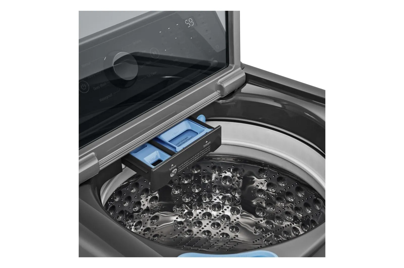 Lg WT7150CM 5.0 Cu. Ft. Top Load Energy Star Washer With Impeller. Turbodrum&#8482;. Slamproof Glass Lid. & Water Plus