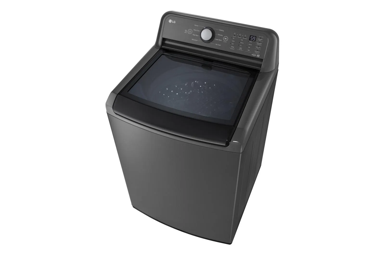 Lg WT7150CM 5.0 Cu. Ft. Top Load Energy Star Washer With Impeller. Turbodrum&#8482;. Slamproof Glass Lid. & Water Plus