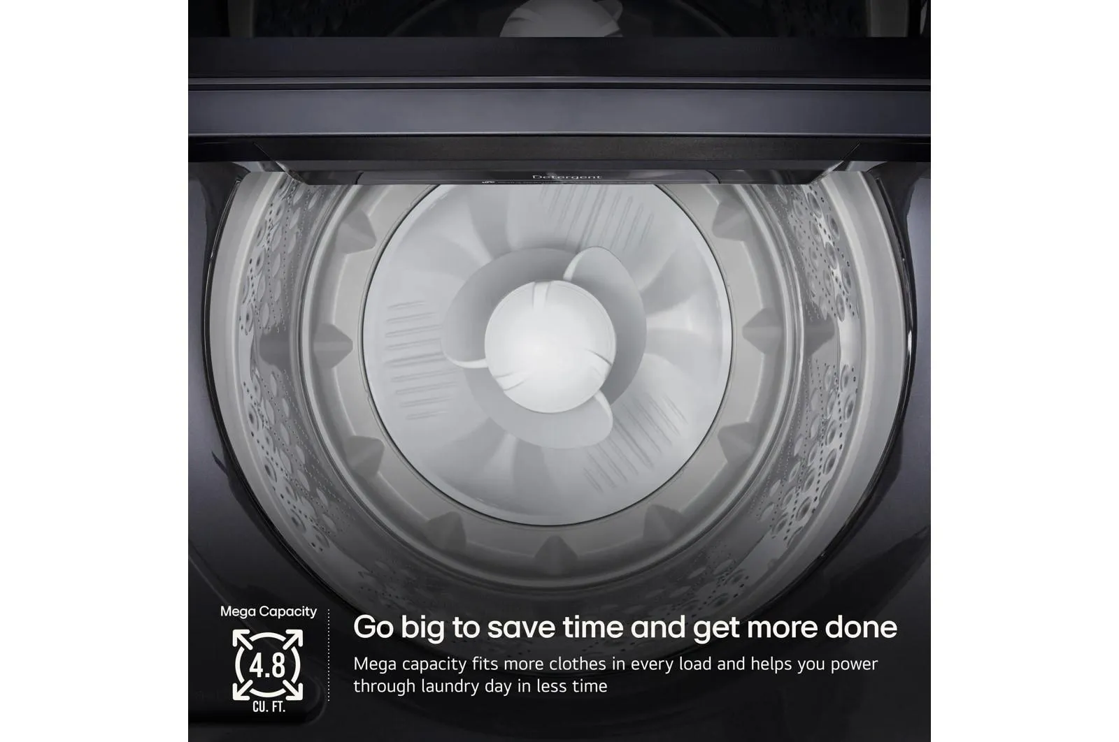 Lg WT8205CL 4.8 Cu. Ft. Mega Capacity Smart Top Load Washer With 4-Way Agitator. Easyunload&#8482; & Ai Sensing