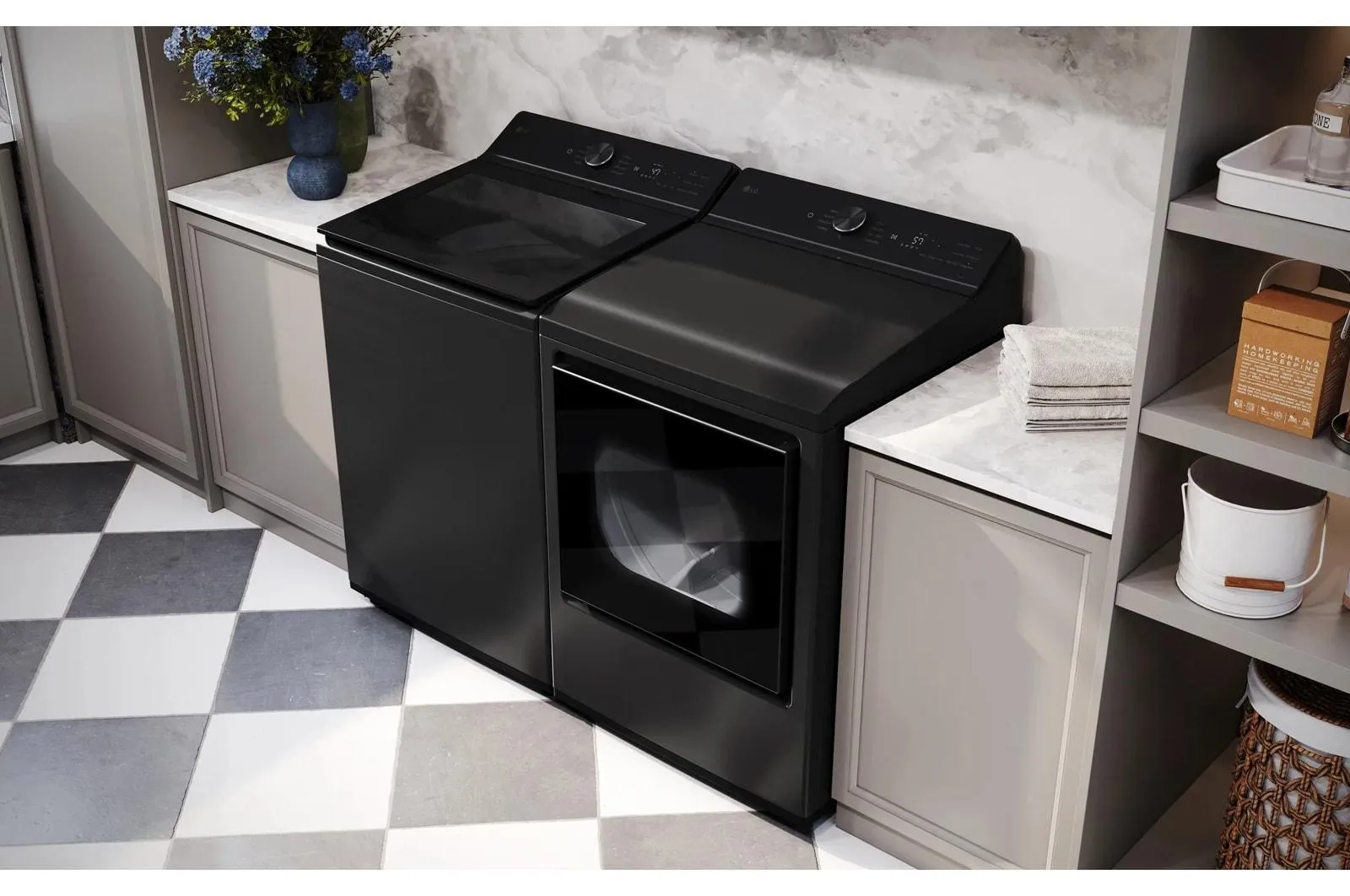 Lg WT8205CL 4.8 Cu. Ft. Mega Capacity Smart Top Load Washer With 4-Way Agitator. Easyunload&#8482; & Ai Sensing