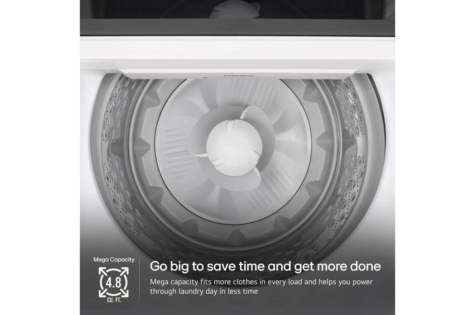 Lg WT8205CW 4.8 Cu. Ft. Mega Capacity Smart Top Load Washer With 4-Way Agitator. Easyunload&#8482; & Ai Sensing