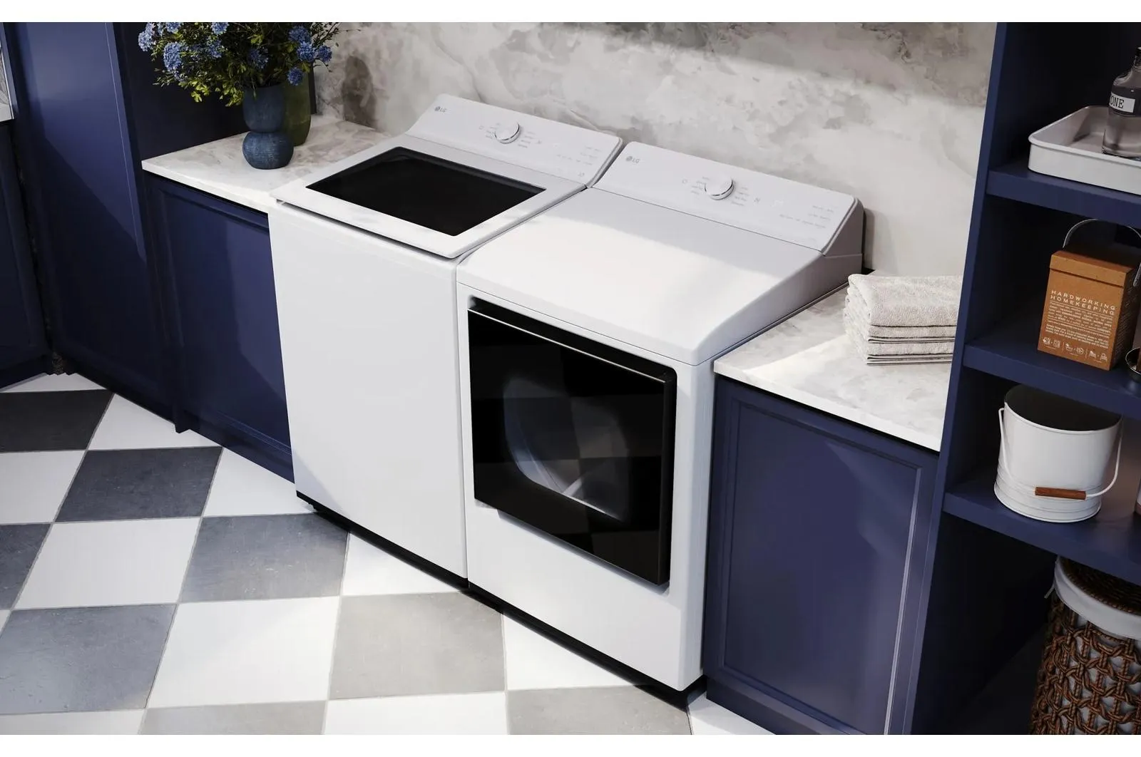 Lg WT8205CW 4.8 Cu. Ft. Mega Capacity Smart Top Load Washer With 4-Way Agitator. Easyunload&#8482; & Ai Sensing