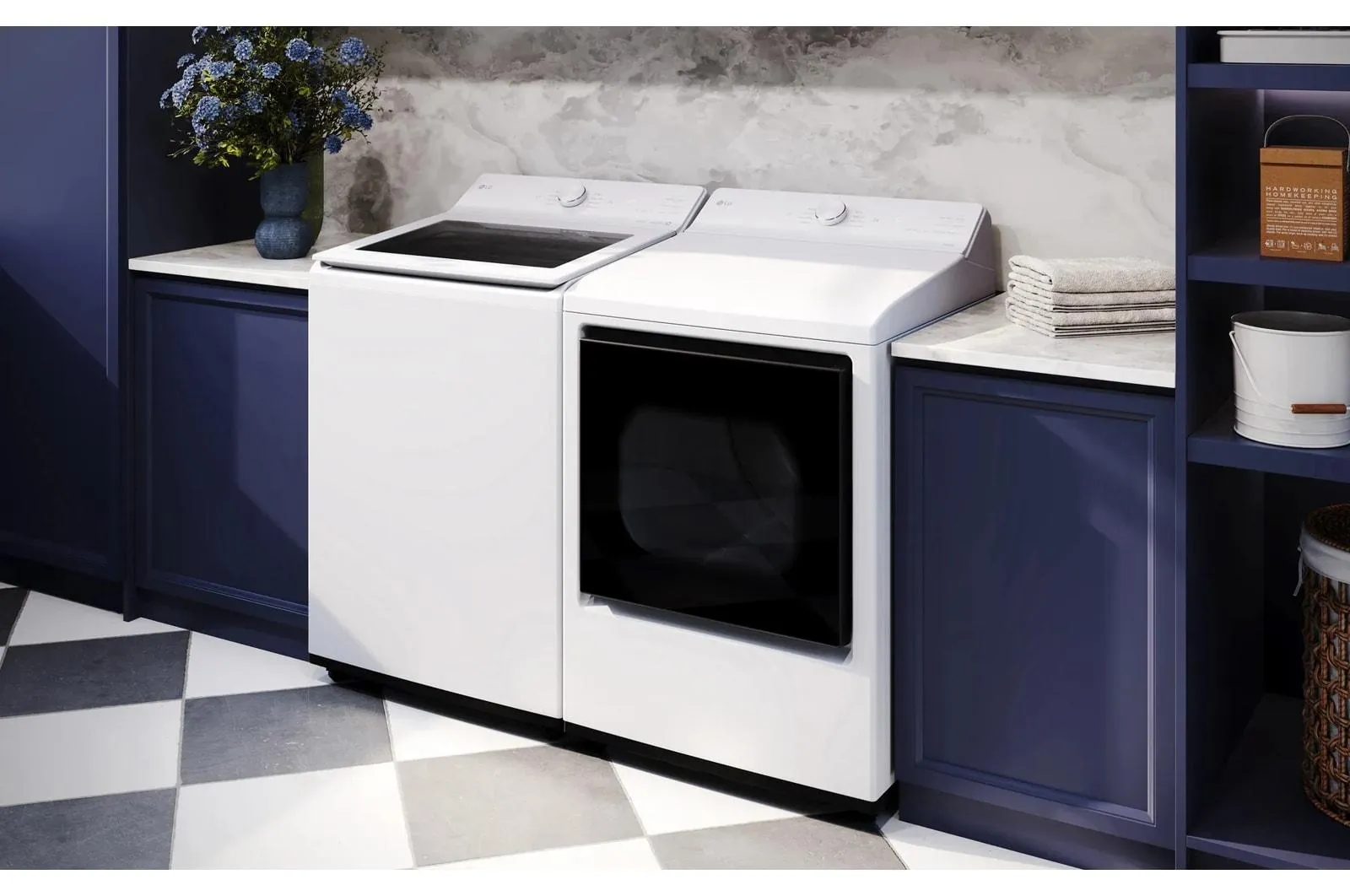 Lg WT8205CW 4.8 Cu. Ft. Mega Capacity Smart Top Load Washer With 4-Way Agitator. Easyunload&#8482; & Ai Sensing