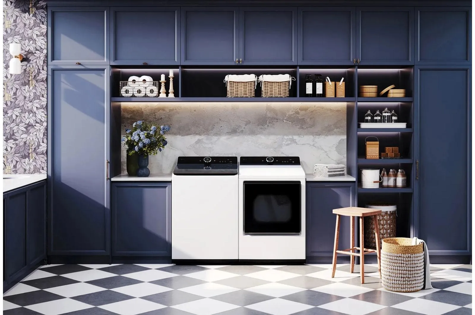 Lg WT8600CW 5.5 Cu.Ft. Mega Capacity Top Load Washer With Turbowash&#8482; Washer With Steam. Ezdipense. Wi-Fi Connectivity. White