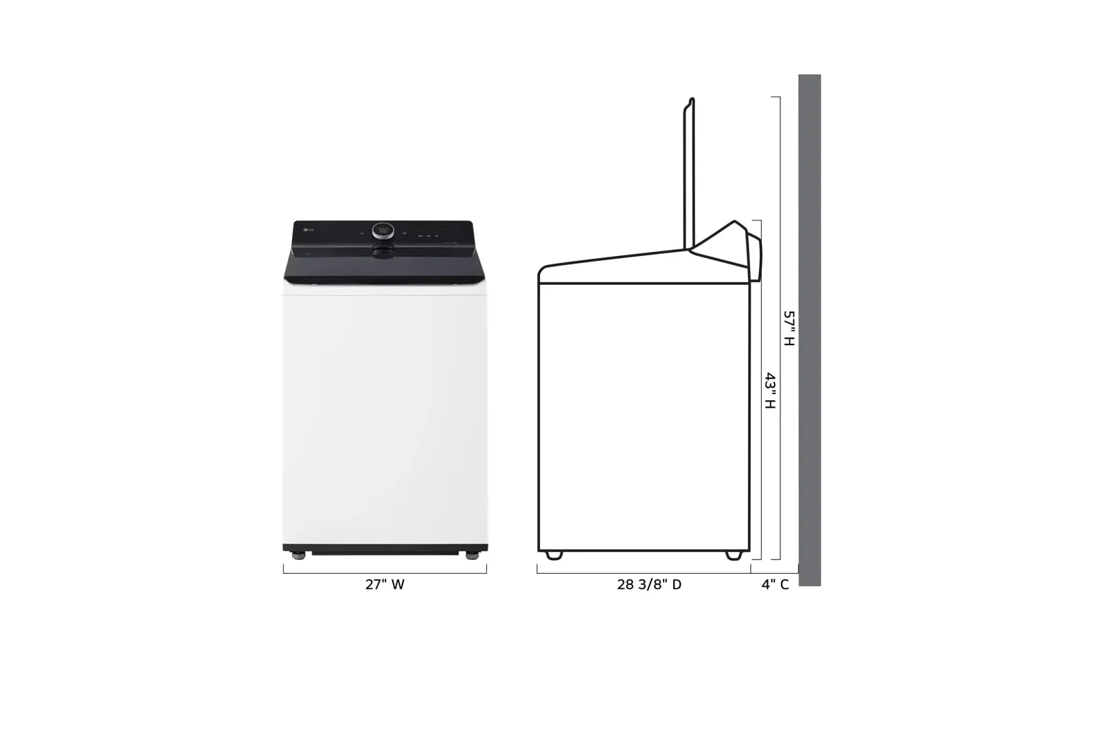 Lg WT8600CW 5.5 Cu.Ft. Mega Capacity Top Load Washer With Turbowash&#8482; Washer With Steam. Ezdipense. Wi-Fi Connectivity. White