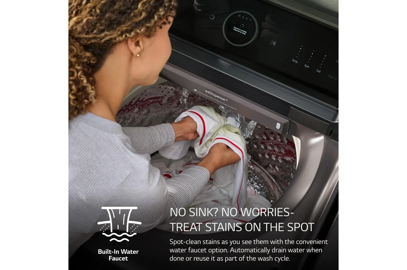 Lg WT8600CW 5.5 Cu.Ft. Mega Capacity Top Load Washer With Turbowash&#8482; Washer With Steam. Ezdipense. Wi-Fi Connectivity. White