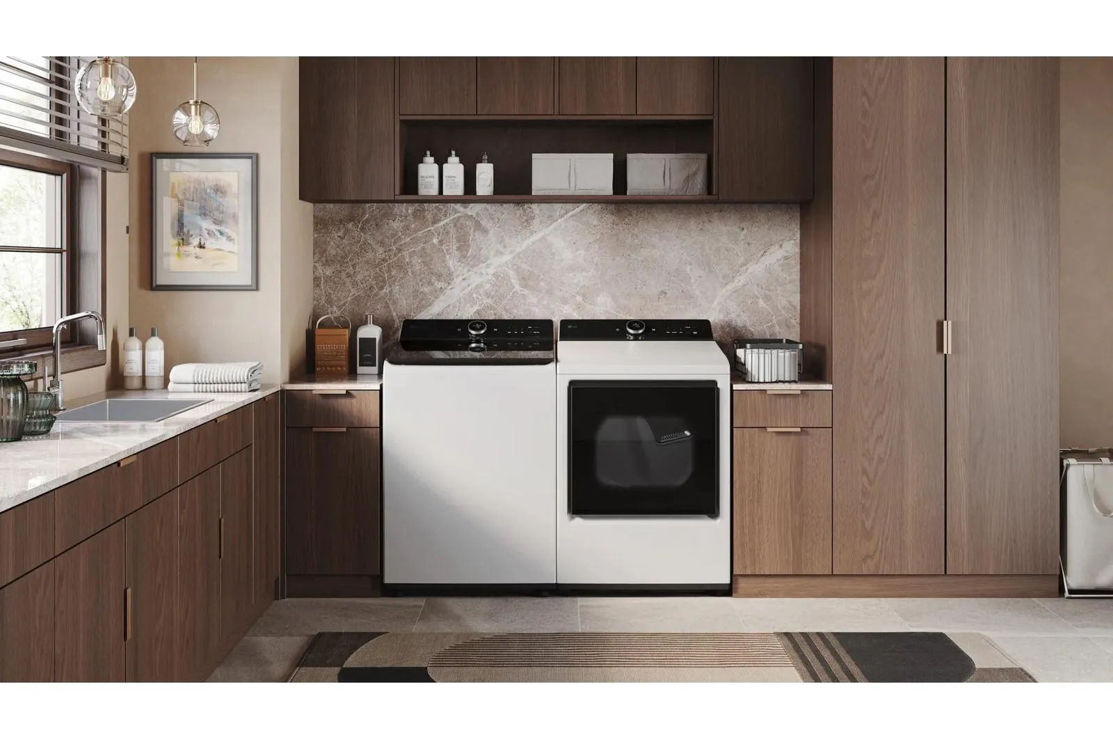 Lg WT8600CW 5.5 Cu.Ft. Mega Capacity Top Load Washer With Turbowash&#8482; Washer With Steam. Ezdipense. Wi-Fi Connectivity. White