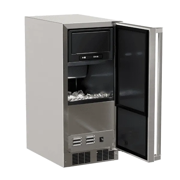 Marvel MOCL215SS01A 15-In Outdoor Built-In Clear Ice Machine For Gravity Drain Applications With Door Style - Stainless Steel