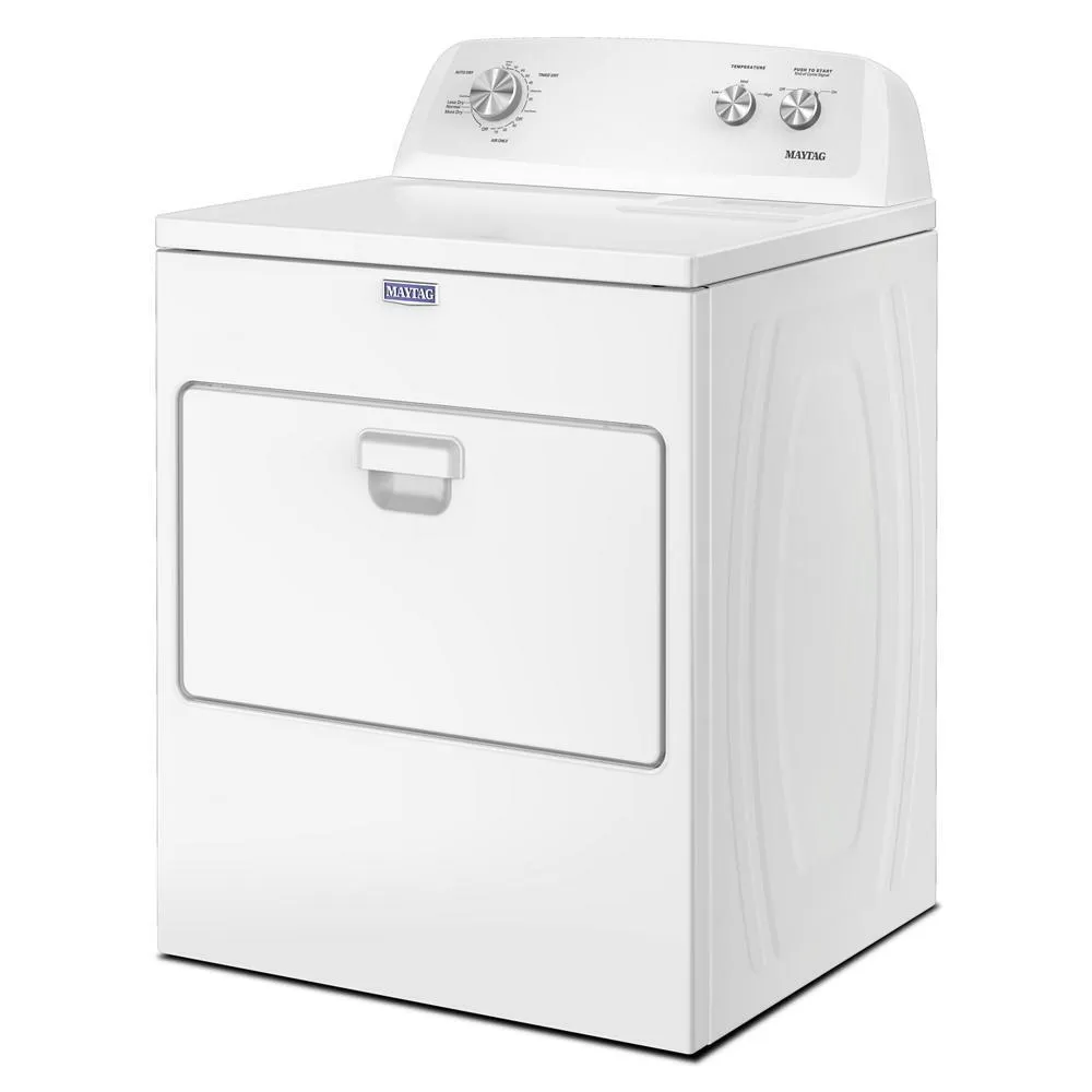 Maytag MED4005SW Top Load Electric Wrinkle Prevent Dryer - 7.0 Cu. Ft.