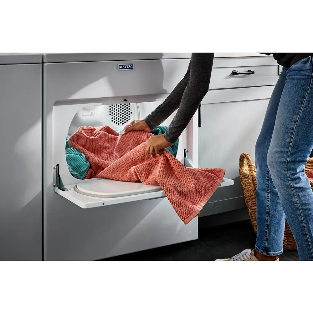 Maytag MED4005SW Top Load Electric Wrinkle Prevent Dryer - 7.0 Cu. Ft.