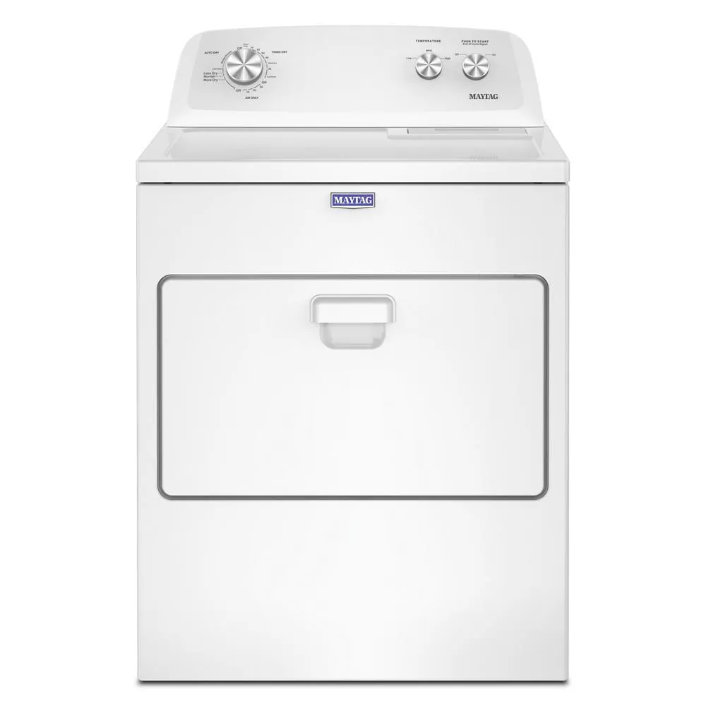 Maytag MED4005SW Top Load Electric Wrinkle Prevent Dryer - 7.0 Cu. Ft.