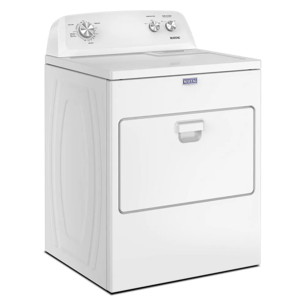 Maytag MED4005SW Top Load Electric Wrinkle Prevent Dryer - 7.0 Cu. Ft.