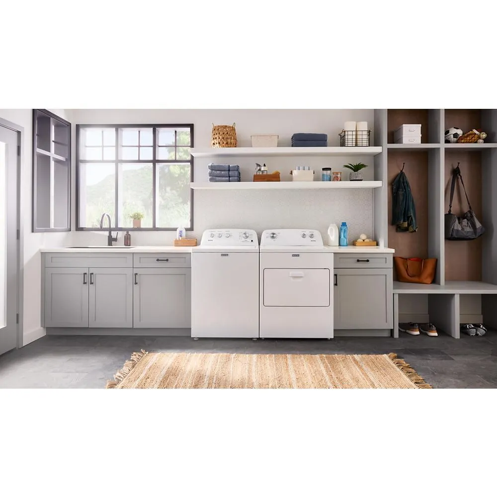 Maytag MED4005SW Top Load Electric Wrinkle Prevent Dryer - 7.0 Cu. Ft.