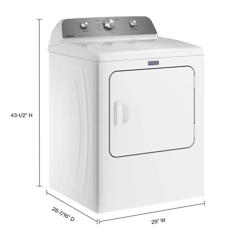 Maytag MED4500MW Top Load Electric Wrinkle Prevent Dryer - 7.0 Cu. Ft.