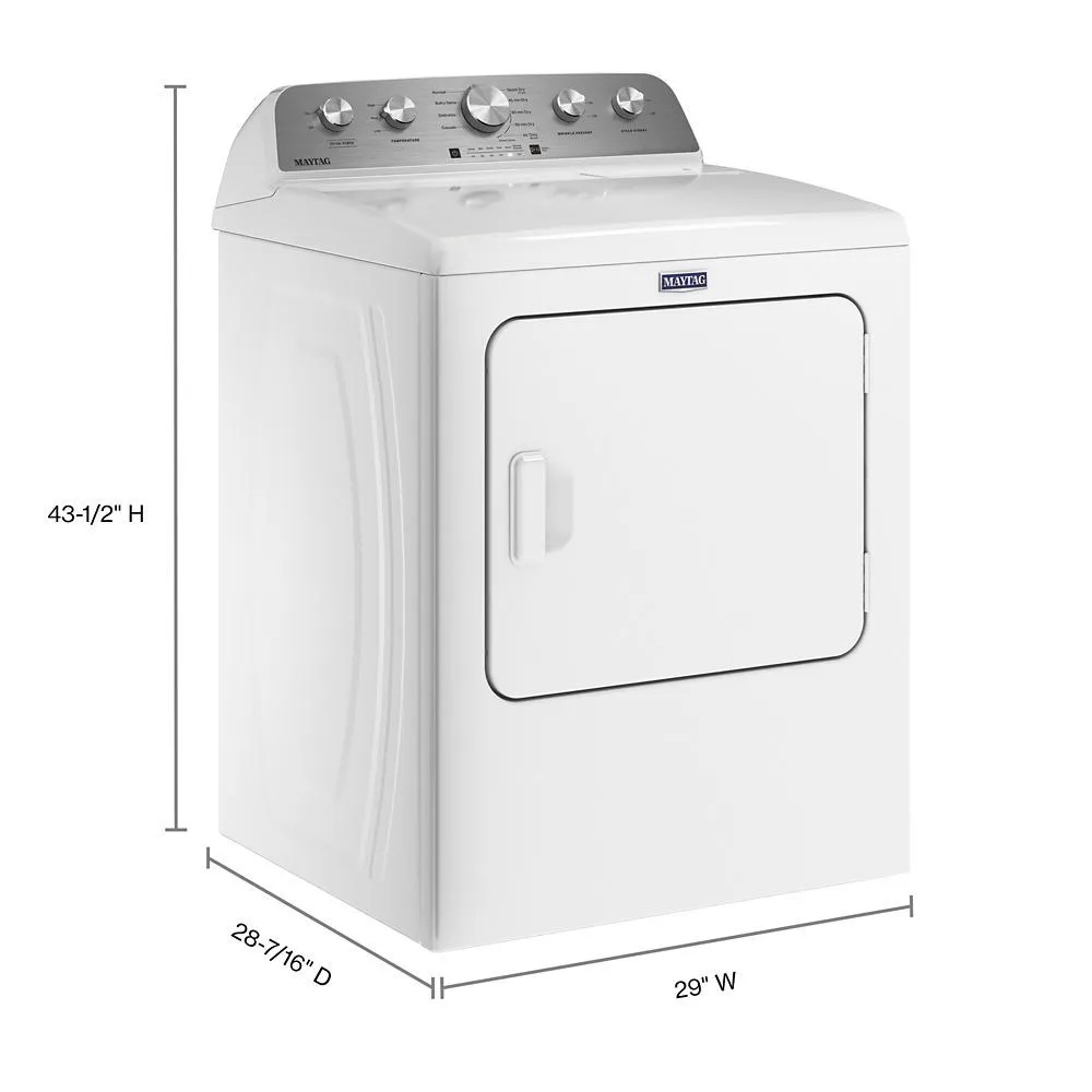 Maytag MED5030MW Top Load Electric Dryer With Extra Power - 7.0 Cu. Ft.