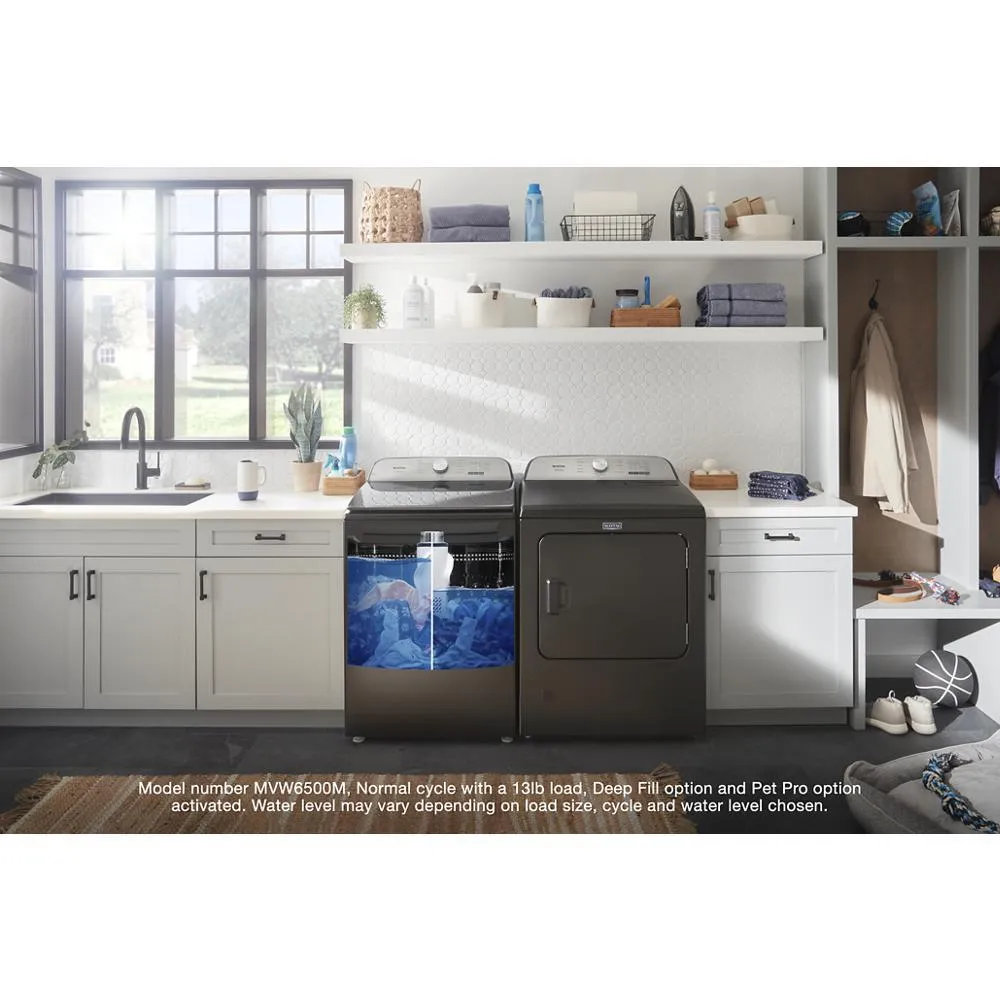 Maytag MED6500MBK Pet Pro Top Load Electric Dryer - 7.0 Cu. Ft.