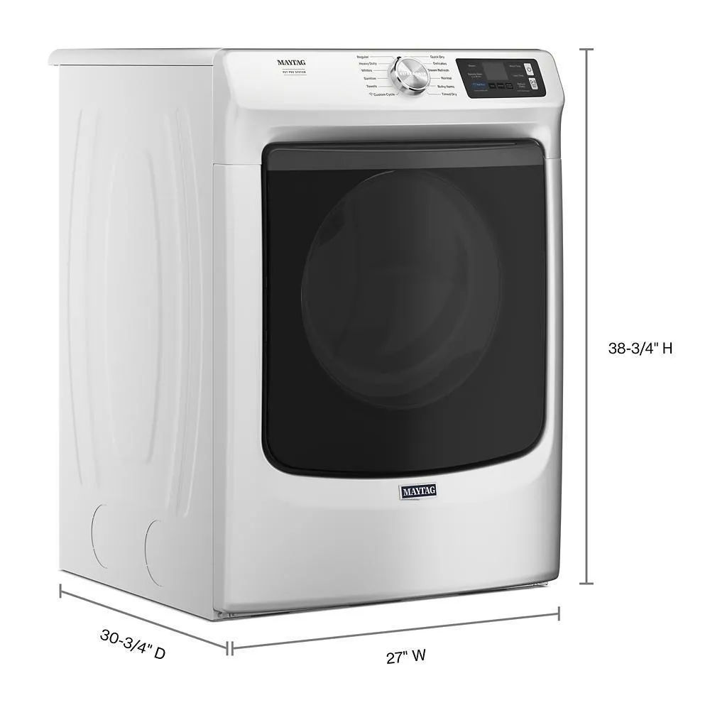 Maytag MGD7020RW Smart Pet Pro Front Load Gas Dryer - 7.4 Cu. Ft.