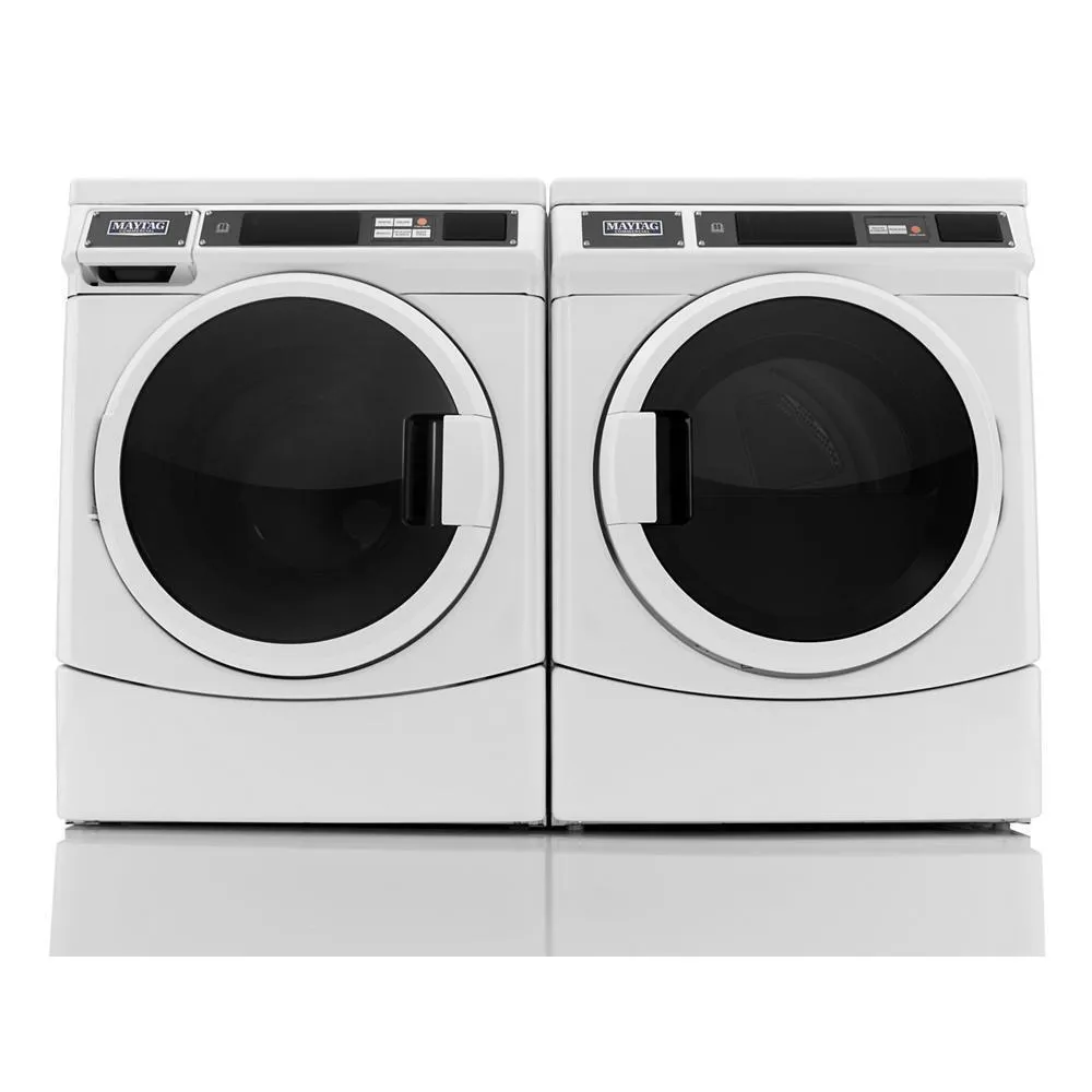 Maytag MHN33PRCWW Commercial Front-Load Washer. Card Reader Ready Or Non-Vend
