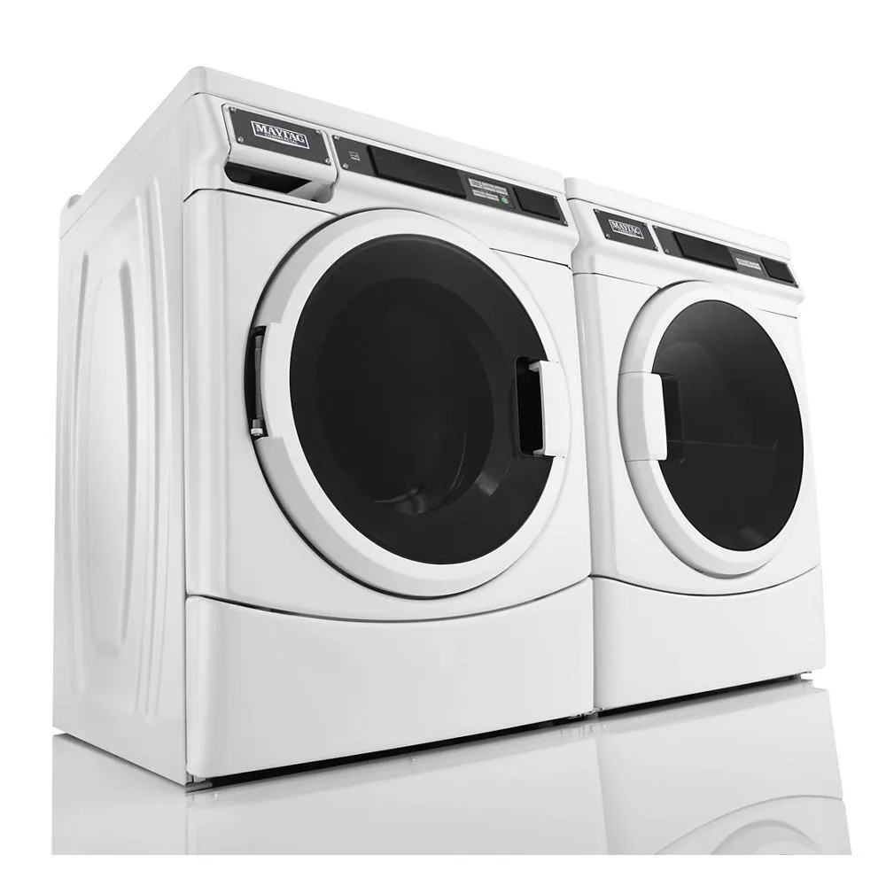 Maytag MHN33PRCWW Commercial Front-Load Washer. Card Reader Ready Or Non-Vend