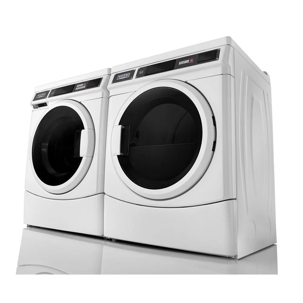 Maytag MHN33PRCWW Commercial Front-Load Washer. Card Reader Ready Or Non-Vend
