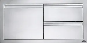 Napoleon Bbq BI36161D2DR 36 X 16 Single Door & Double Drawer Combo . Stainless Steel