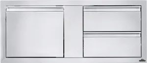 Napoleon Bbq BI42161D2DR 42 X 16 Single Door & Double Drawer Combo . Stainless Steel
