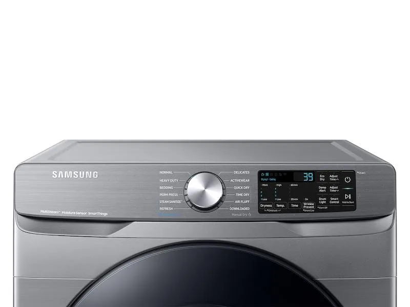 Samsung DVE45B6300P 7.5 Cu. Ft. Smart Electric Dryer With Steam Sanitize  In Platinum