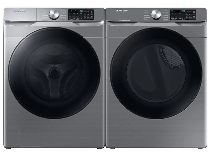 Samsung DVE45B6300P 7.5 Cu. Ft. Smart Electric Dryer With Steam Sanitize  In Platinum