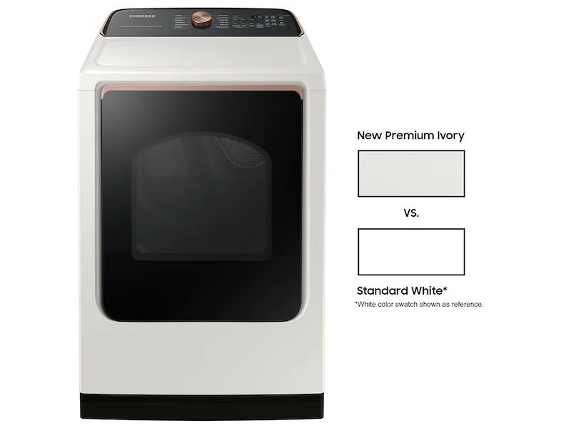 Samsung DVE55A7300E 7.4 Cu. Ft. Smart Electric Dryer With Steam Sanitize  In Ivory