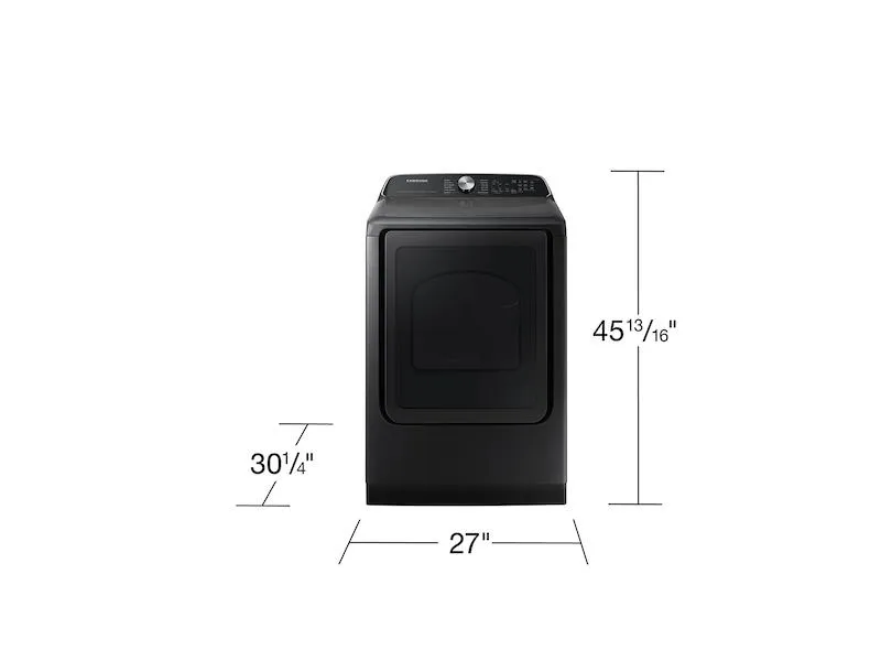 Samsung DVE55CG7100V 7.4 Cu. Ft. Smart Electric Dryer With Steam Sanitize  In Brushed Black