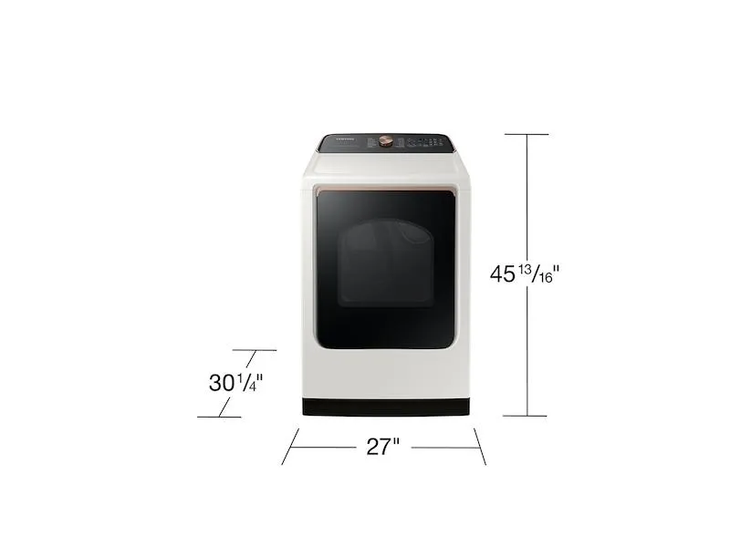 Samsung DVE55CG7500E 7.4 Cu. Ft. Smart Electric Dryer With Steam Sanitize  In Ivory