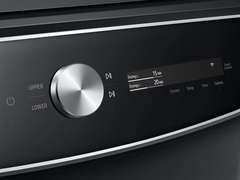 Samsung DVE60A9900V 7.5 Cu. Ft. Smart Dial Electric Dryer With Flexdry&#8482; And Super Speed Dry In Brushed Black