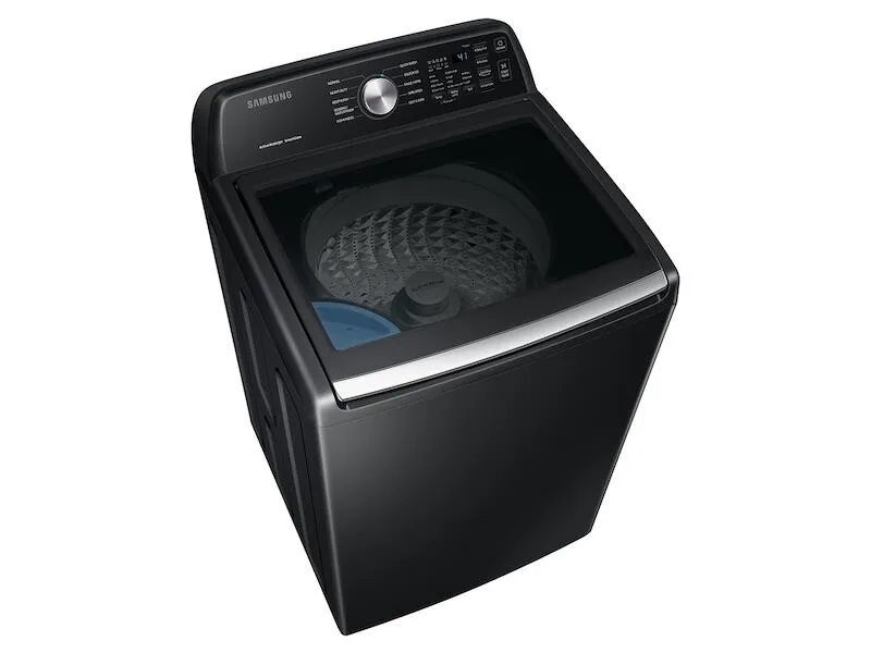 Samsung WA44A3405AV 4.4 Cu. Ft. Top Load Washer With Activewave&#8482; Agitator And Active Waterjet In Brushed Black