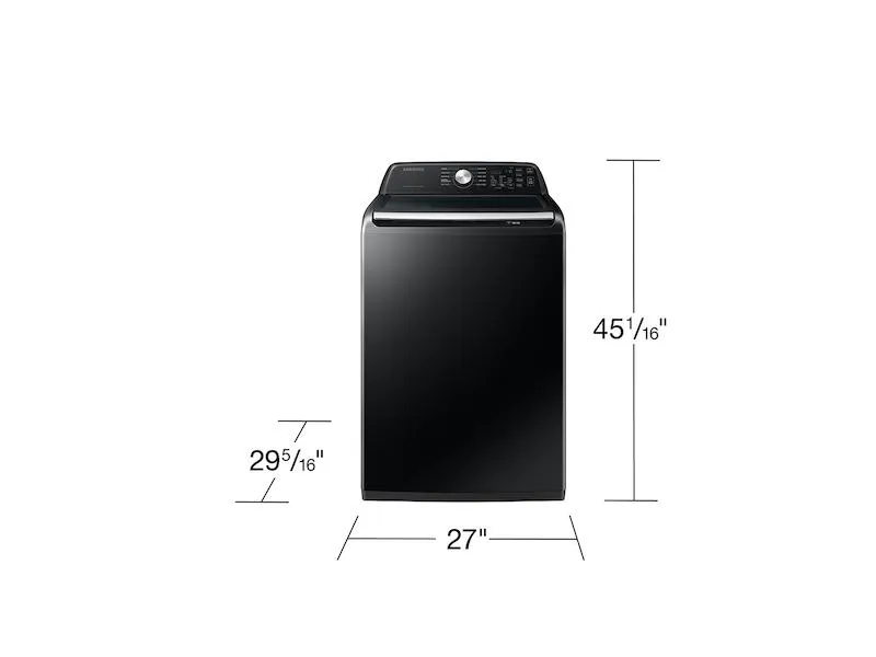 Samsung WA47CG3500AV 4.7 Cu. Ft. Large Capacity Smart Top Load Washer With Active Waterjet In Brushed Black