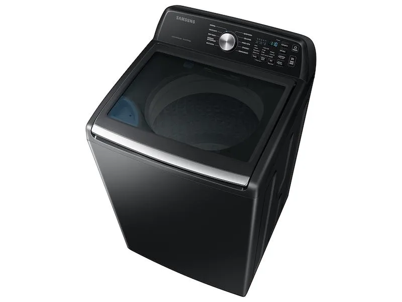 Samsung WA47CG3500AV 4.7 Cu. Ft. Large Capacity Smart Top Load Washer With Active Waterjet In Brushed Black