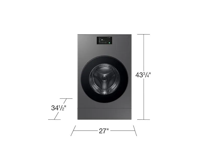 Samsung WD53DBA900HZ Bespoke Ai Laundry Combo&#8482; All-In-One 5.3 Cu. Ft. Ultra Capacity Washer And Ventless Heat Pump Dryer In Dark Steel